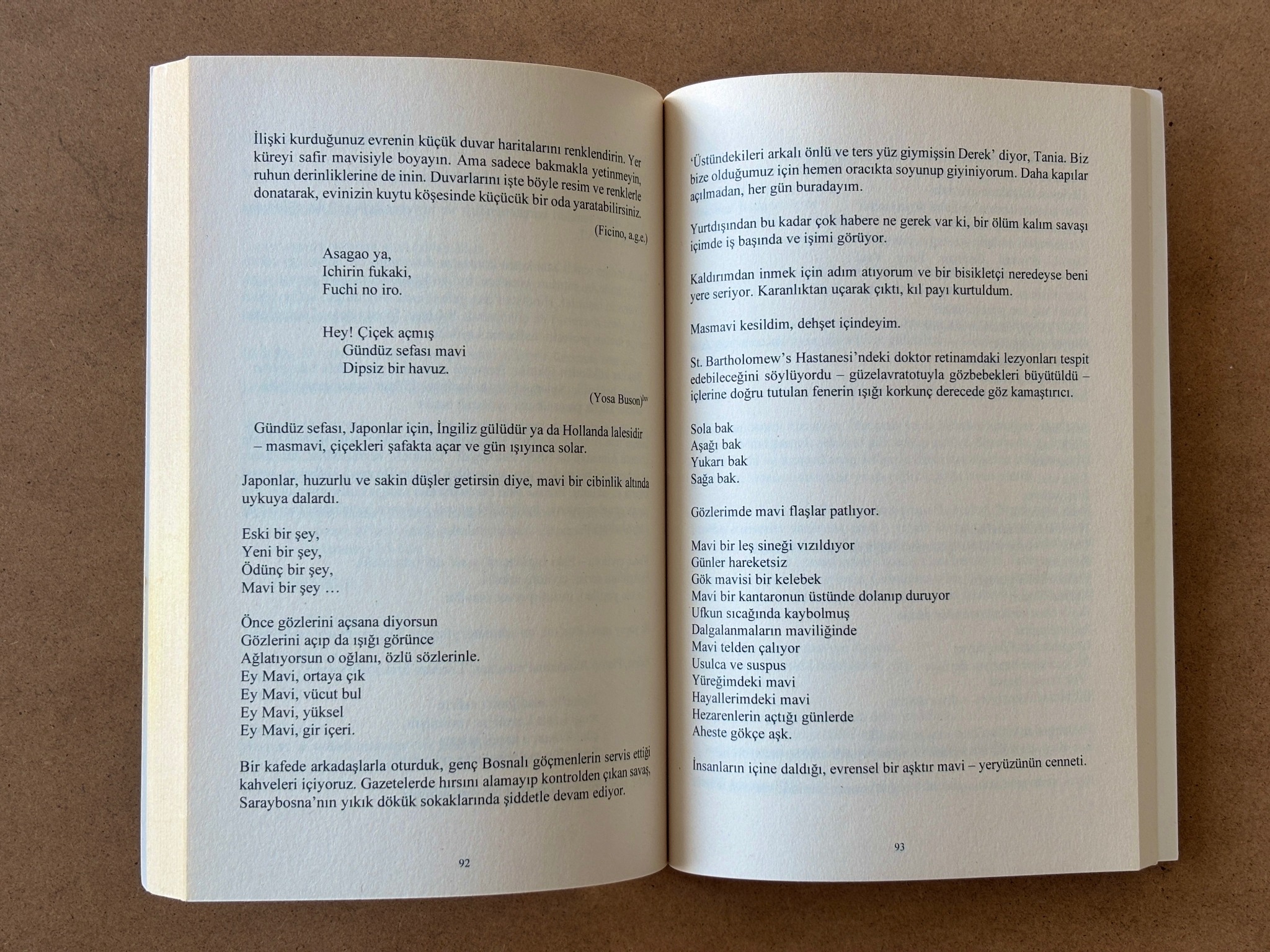 Interior spread from the Turkish translation of Derek Jarman’s Chroma / Kroma