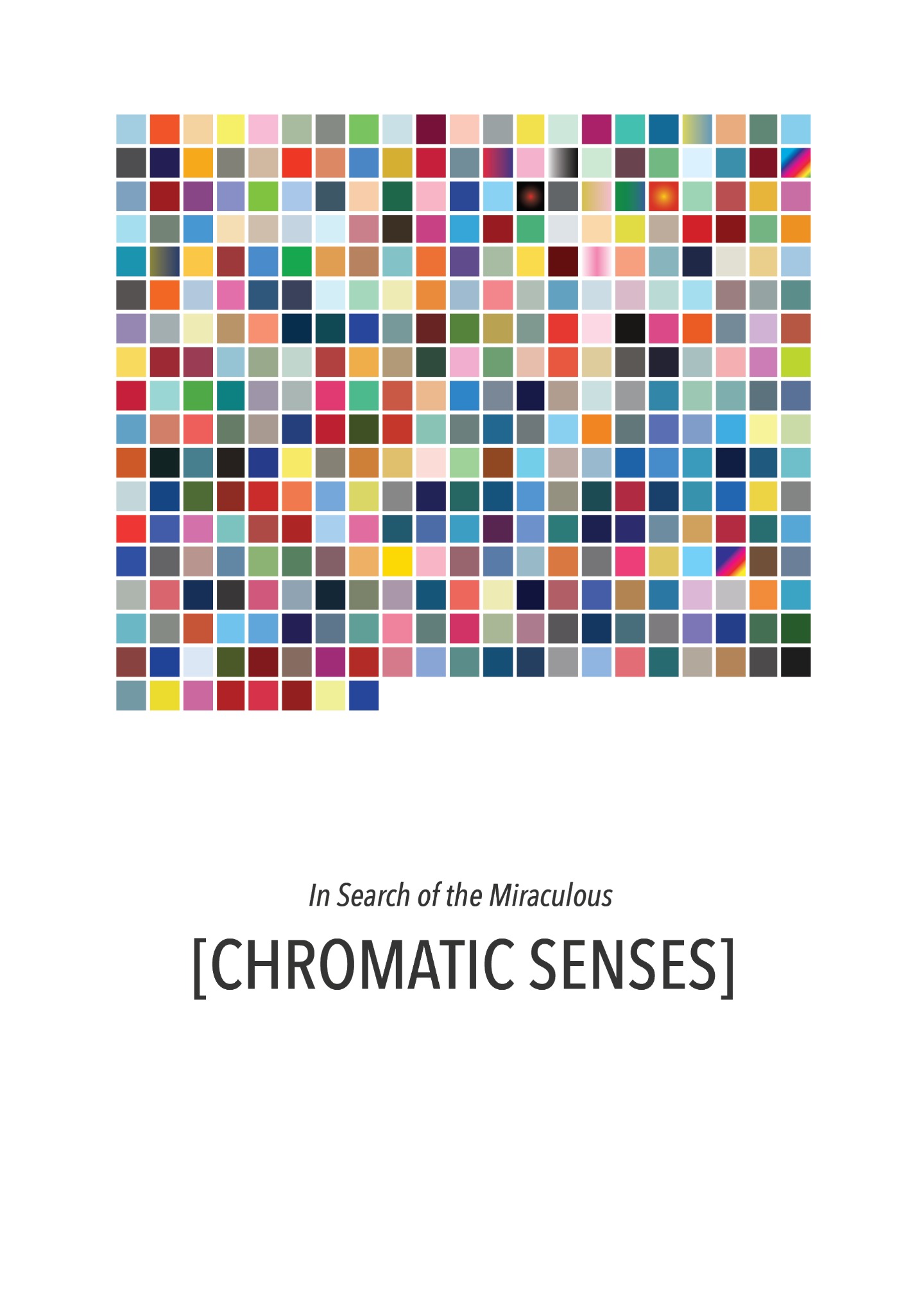 Cover of Chromatic Senses, showing a grid of colours selected from 365 films