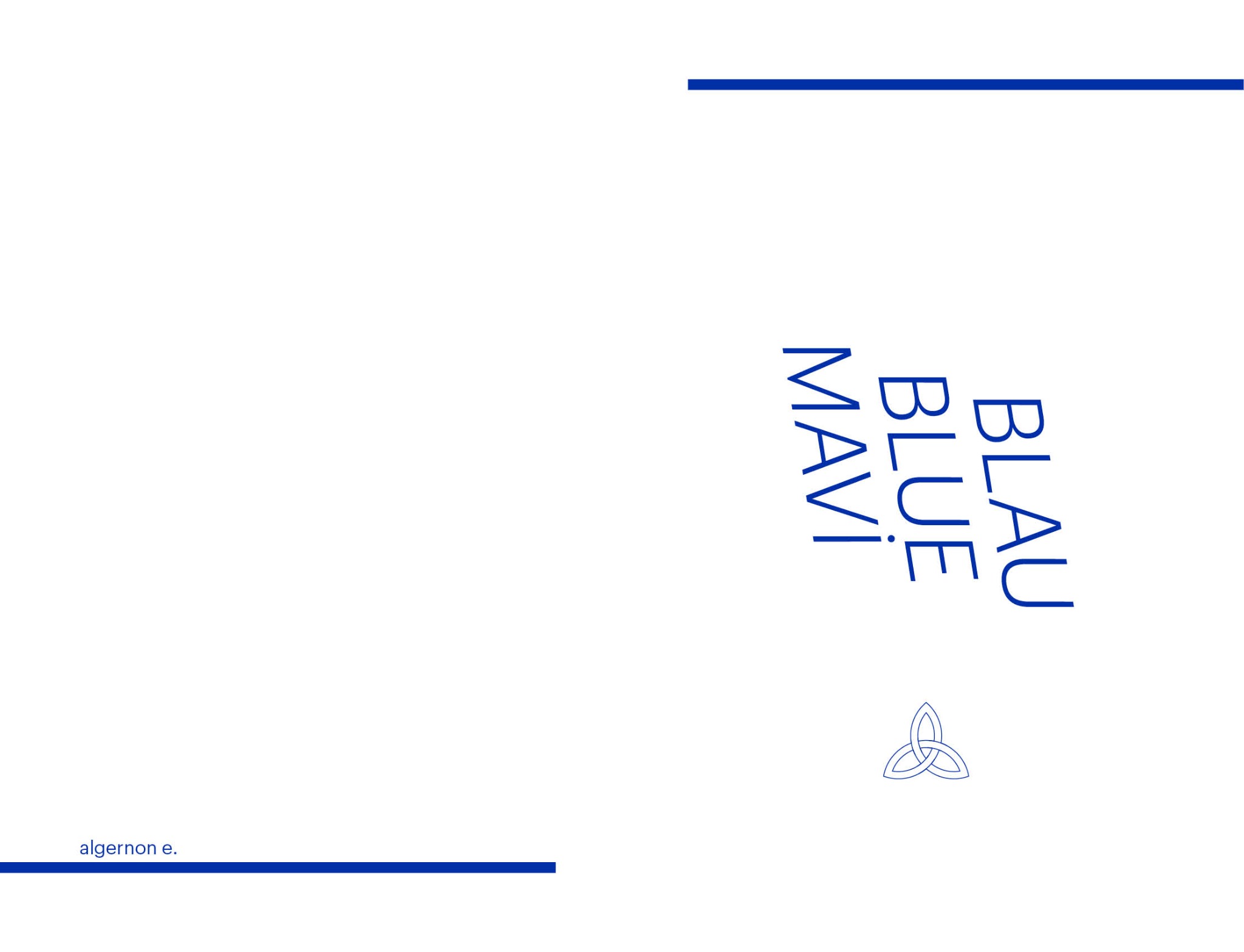 Cover of Mavi Blue Blau