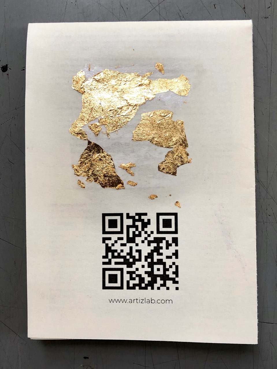 Cover of artizlab exhibition pamphlet